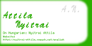 attila nyitrai business card